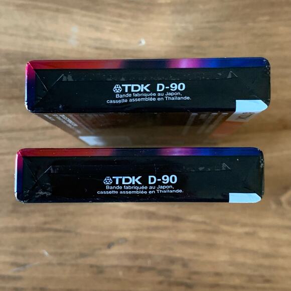 TDK D90 Blank Audio Cassette Tapes Lot Of 2 High Output IECI/Type1 New Sealed - Picture 3 of 7